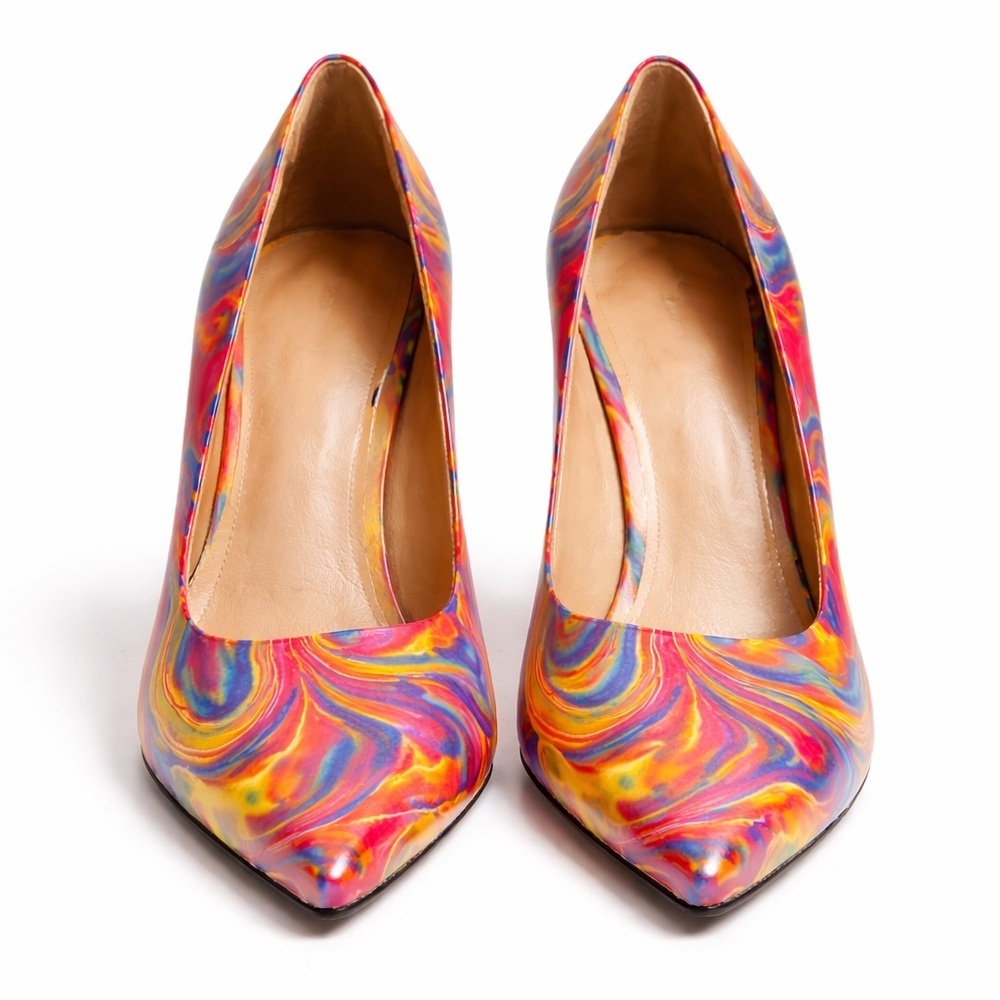 “Aurora Swirl Statement Heels”